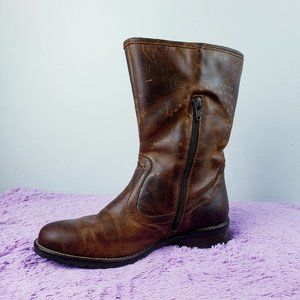All Seasons 100%LEATHER Smokey-Brown hiker fur lined Winter Waterproof Boot 38